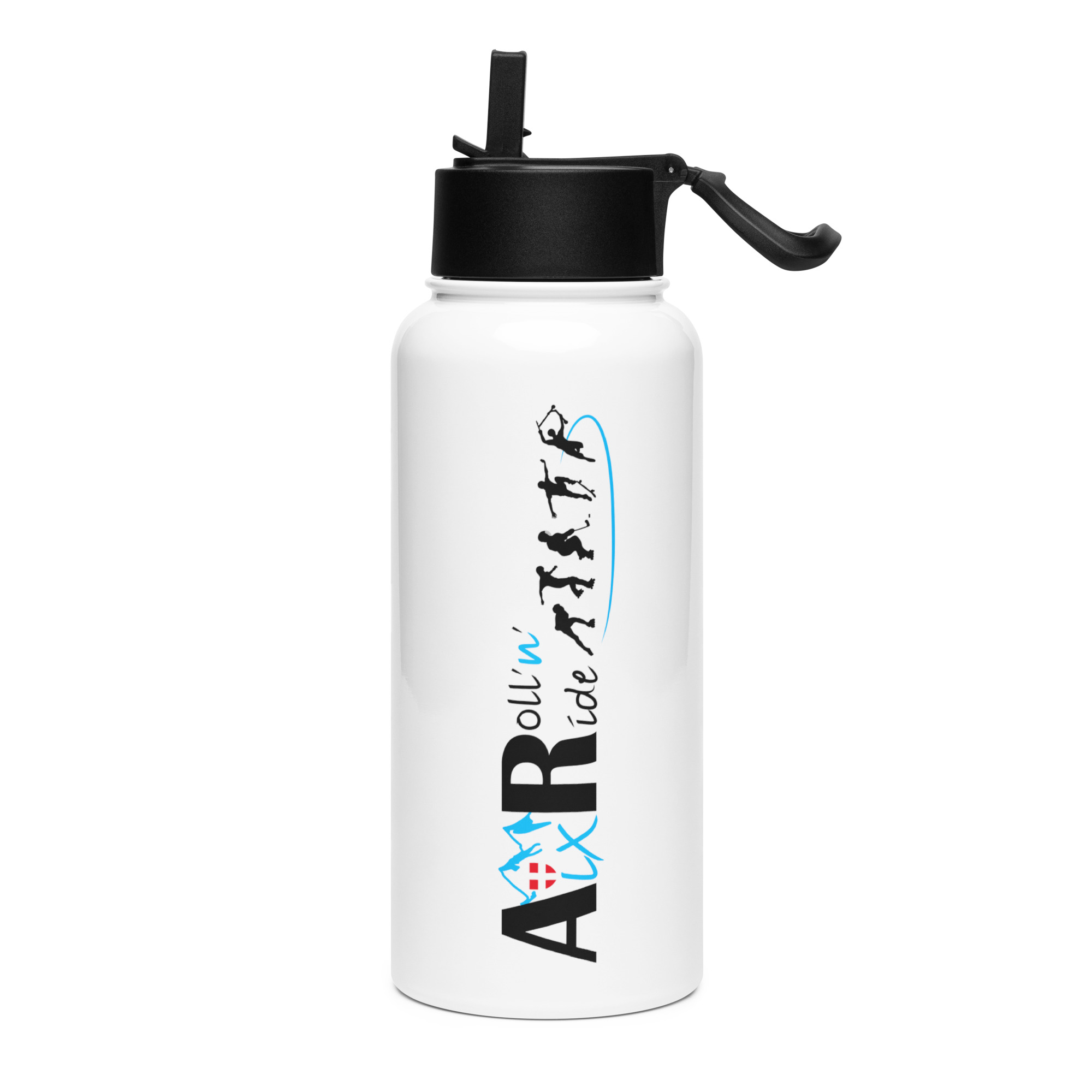 Gourde en acier inoxydable 950ml avec paille