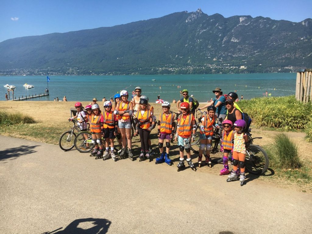 Aix Roll'n'Ride - Photo balade roller enfant au bord du lac