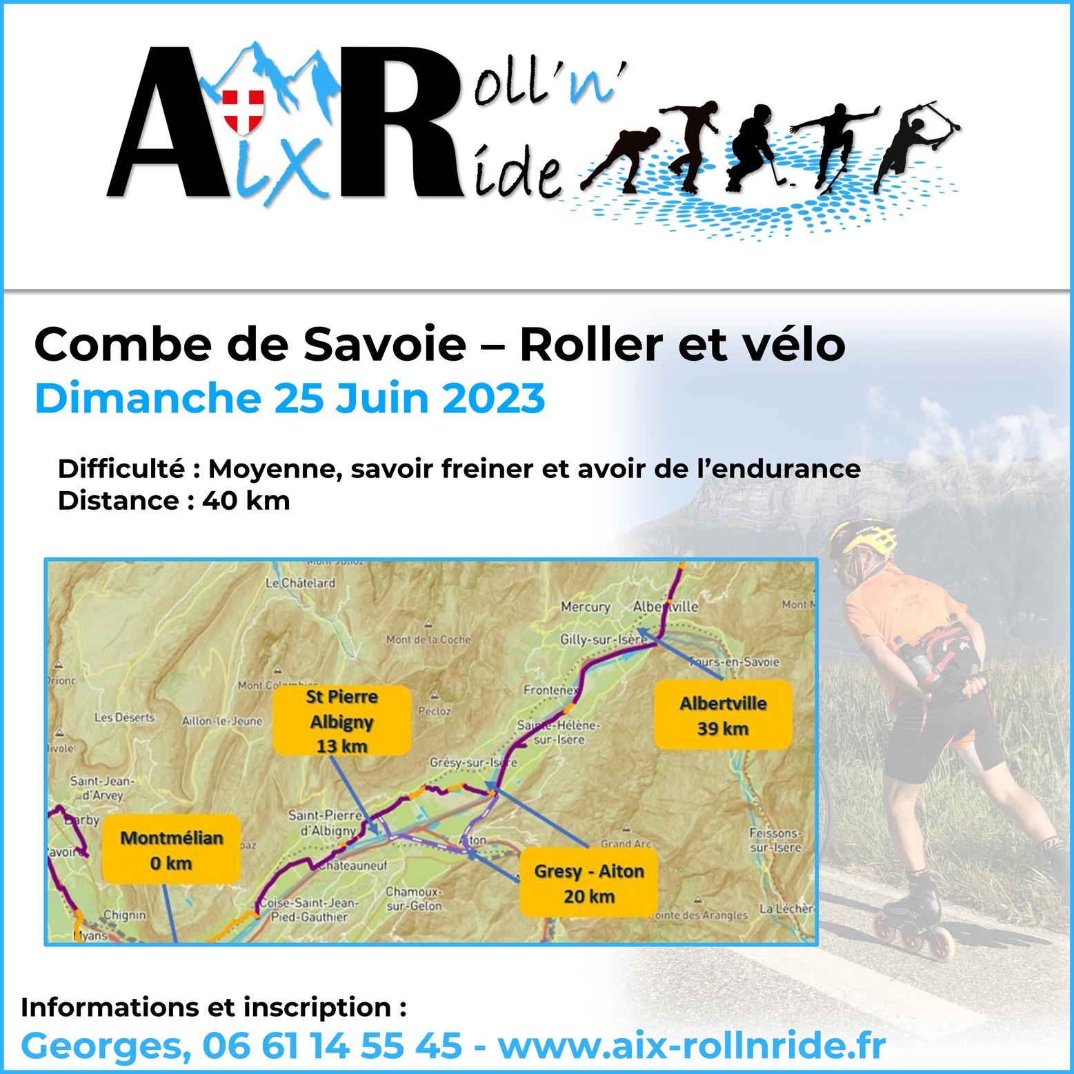 Combe de Savoie de Montmélian à Albertville - Roller et vélo