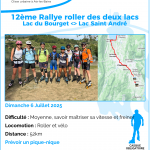 12ème Rallye roller/vélo des deux lacs (Le Bourget - Saint André) - Dimanche 06 Juillet 2025