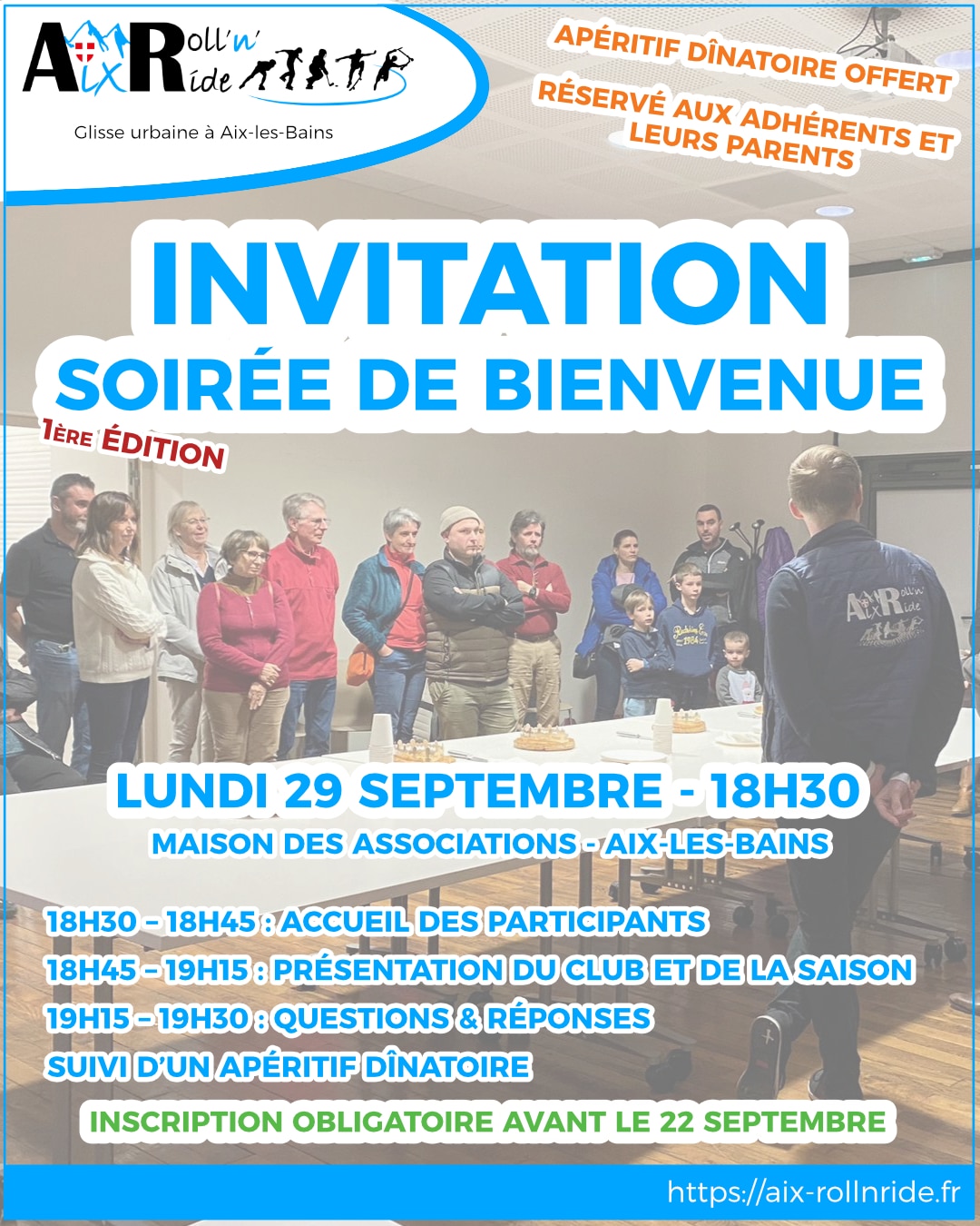 Soirée de Bienvenue - Lundi 29 Septembre